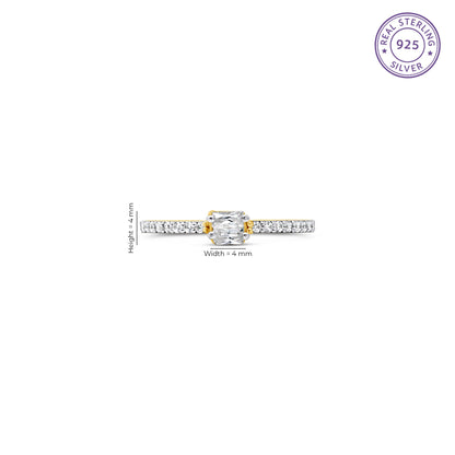 Zircon Baguette Ring